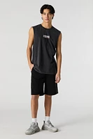 Summer Sunsets Graphic Washed Muscle Tank