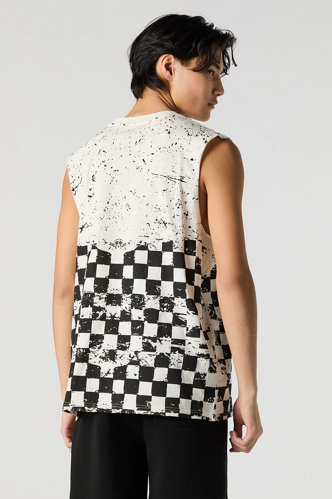 Speed Racing Print Muscle Tank