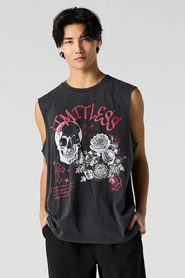 Limitless Graphic Washed Muscle Tank