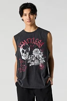 Limitless Graphic Washed Muscle Tank