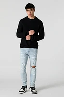 Light Wash Distressed Skinny Jean