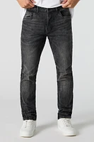 Black Faded Wash Slim Jean