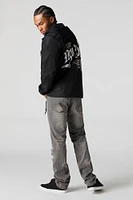 Grey Wash Distressed Slim Jean