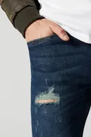 Medium Wash Distressed Skinny Jean