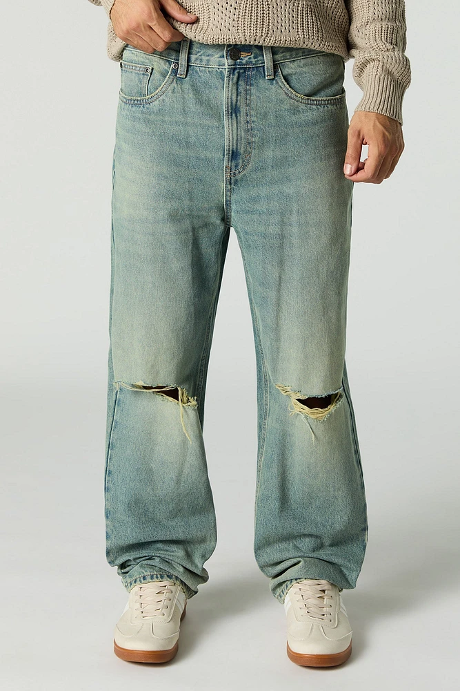 Distressed Rigid Baggy Jean