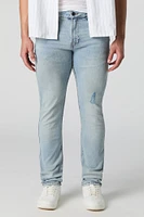 Light Wash Lightly Distressed Skinny Jean