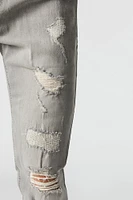 Grey Wash Distressed Skinny Jean