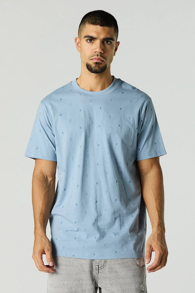Ditsy Print Crewneck T-Shirt