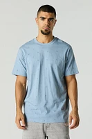 Ditsy Print Crewneck T-Shirt