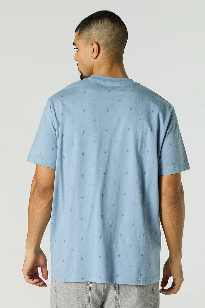 Ditsy Print Crewneck T-Shirt