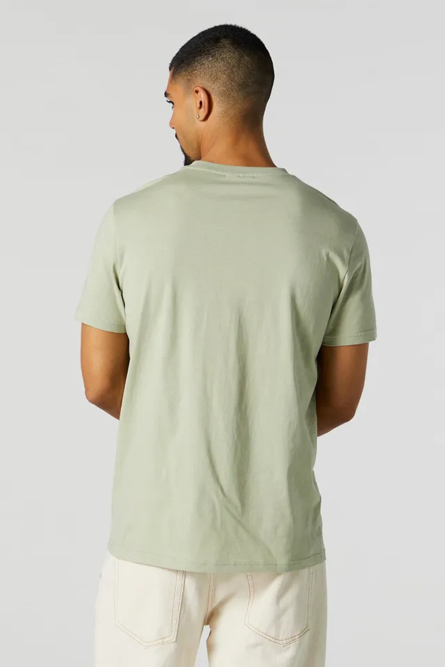 MyRunway  Shop Superbalist Label Pocket Crew Neck Tee - Khaki Green for  Men from