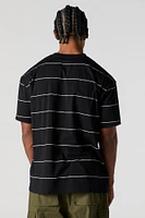 City Embroidered Striped T-Shirt