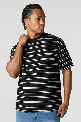 Striped Relaxed Crewneck T-Shirt