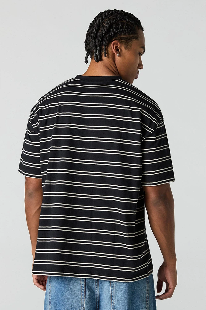 Striped Relaxed Crewneck T-Shirt