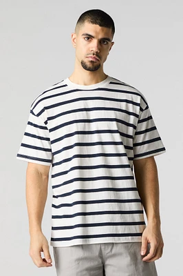 Striped Relaxed Crewneck T-Shirt