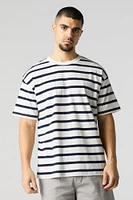 Striped Relaxed Crewneck T-Shirt