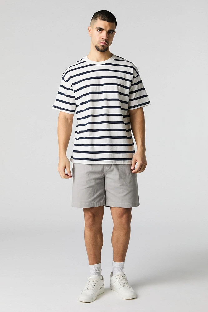 Striped Relaxed Crewneck T-Shirt
