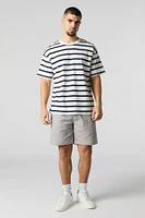 Striped Relaxed Crewneck T-Shirt
