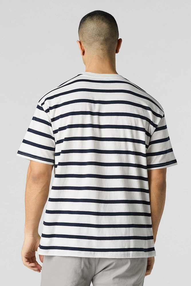 Striped Relaxed Crewneck T-Shirt
