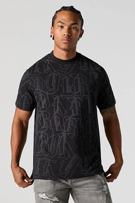 T-shirt ras du cou à imprimé Block Letter