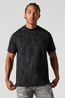T-shirt ras du cou à imprimé Block Letter