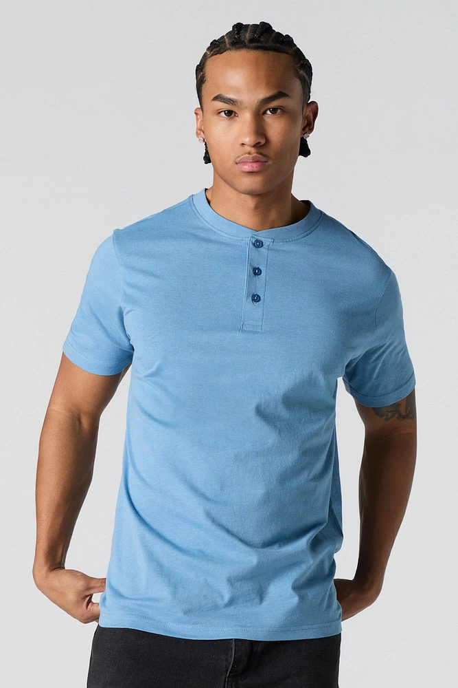 T-shirt Henley uni