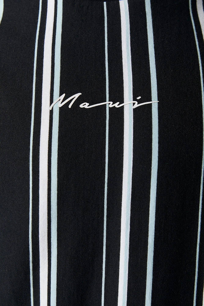 Maui Embroidered Striped T-Shirt