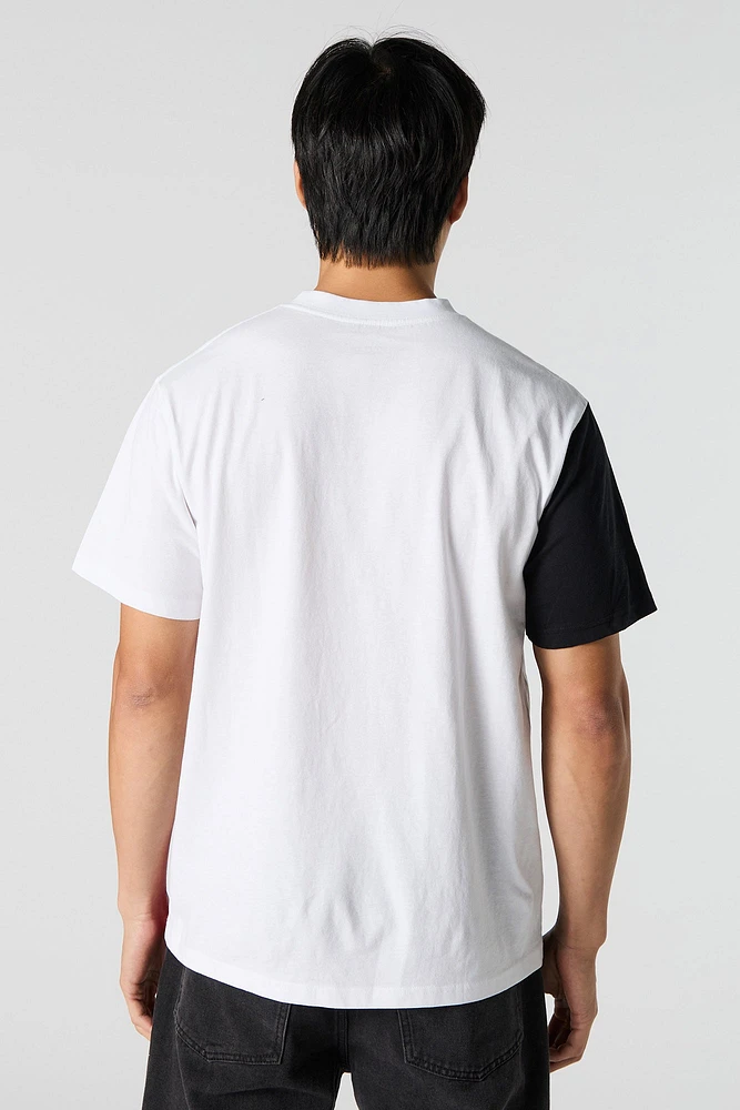 T-shirt avec blocs de couleurs