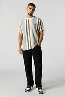 Embroidered Striped T-Shirt
