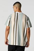 Embroidered Striped T-Shirt