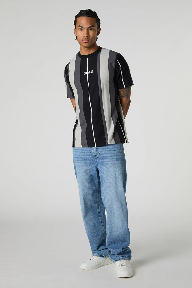 Embroidered Striped T-Shirt