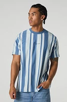 Embroidered Striped T-Shirt