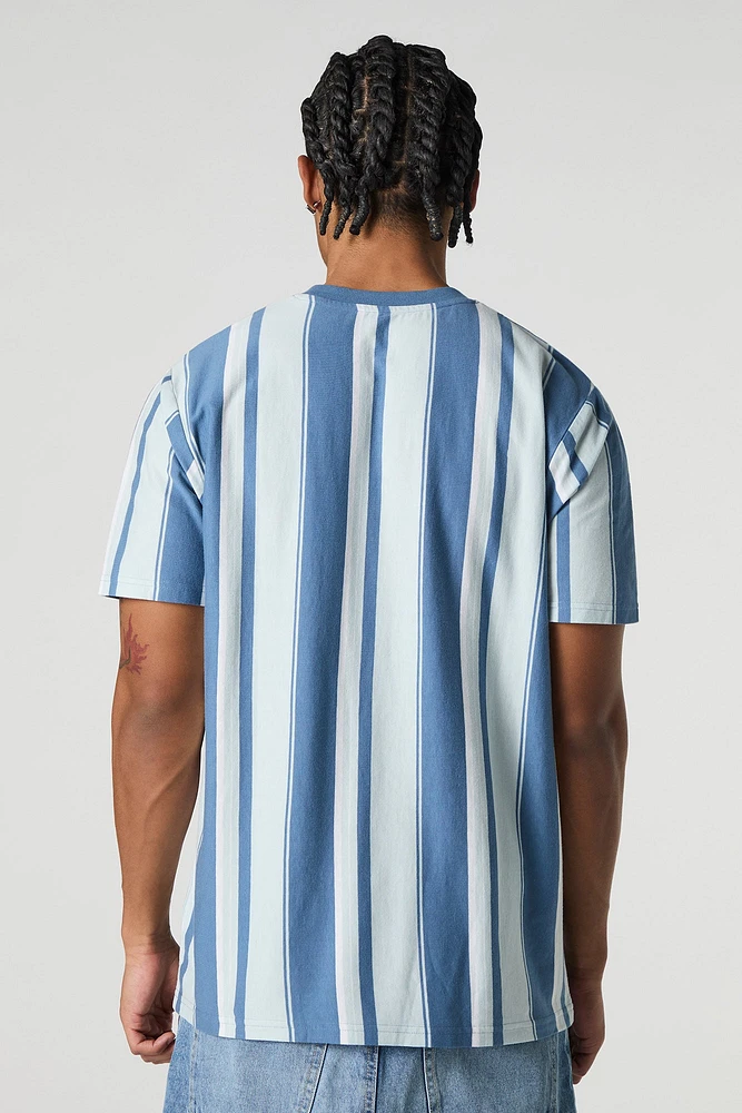 Embroidered Striped T-Shirt