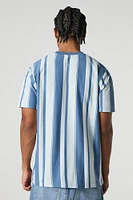 Embroidered Striped T-Shirt