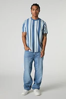 Embroidered Striped T-Shirt