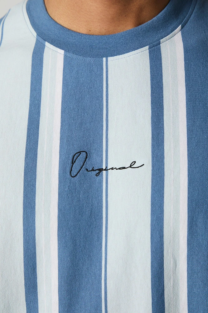 Embroidered Striped T-Shirt