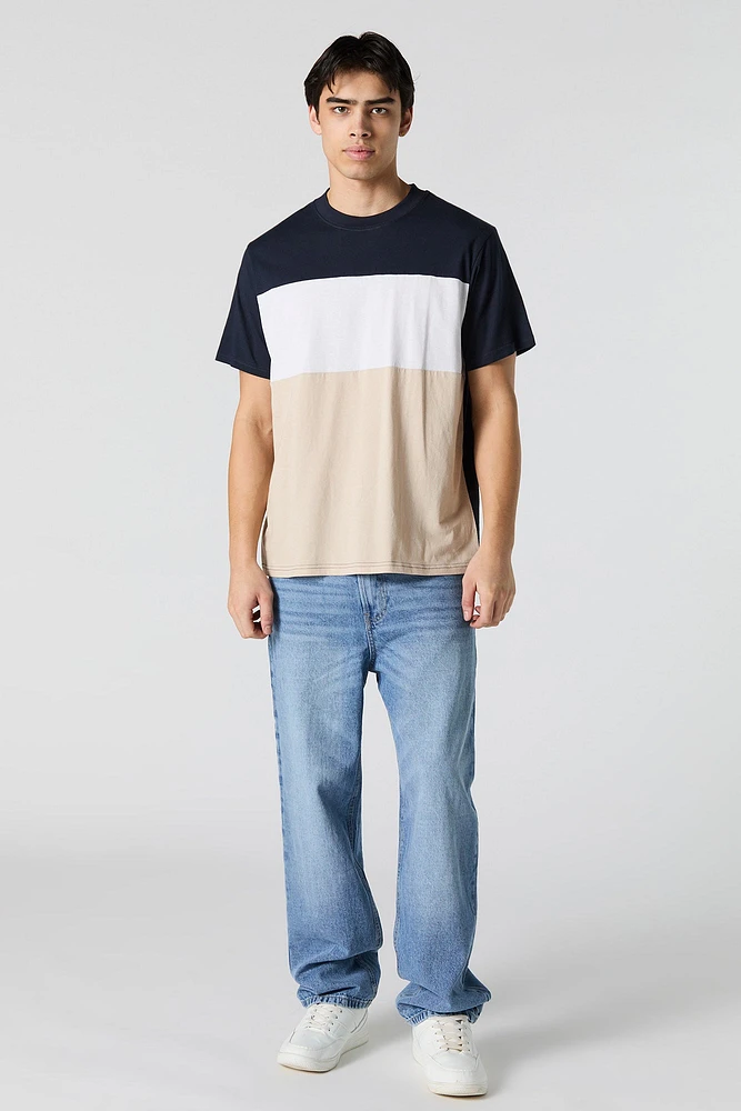 T-shirt à blocs de couleurs