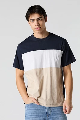 T-shirt à blocs de couleurs