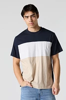 T-shirt à blocs de couleurs