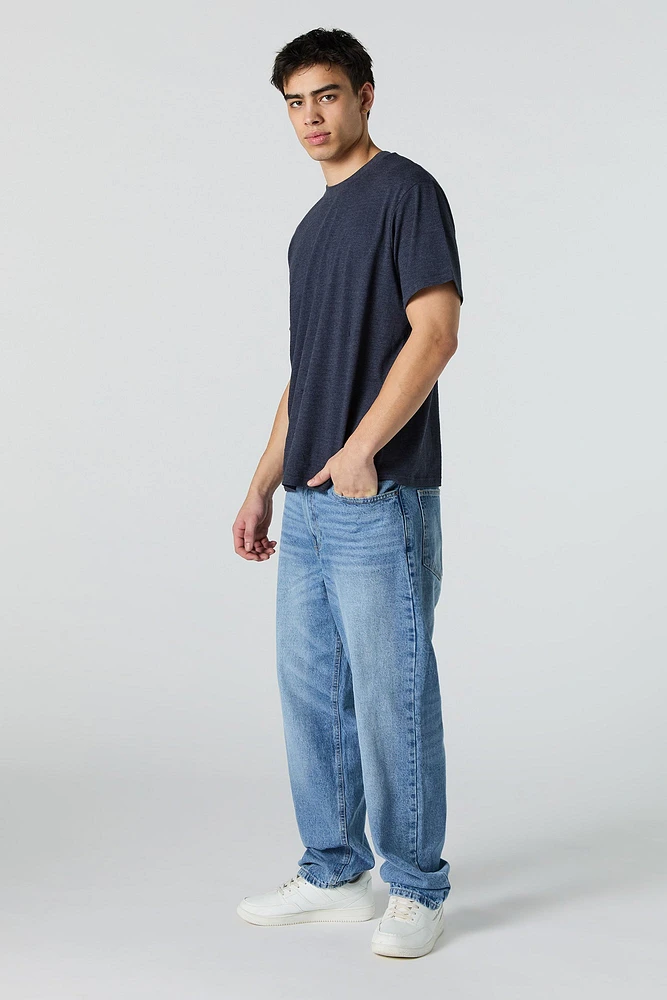 T-shirt texturé ras du cou