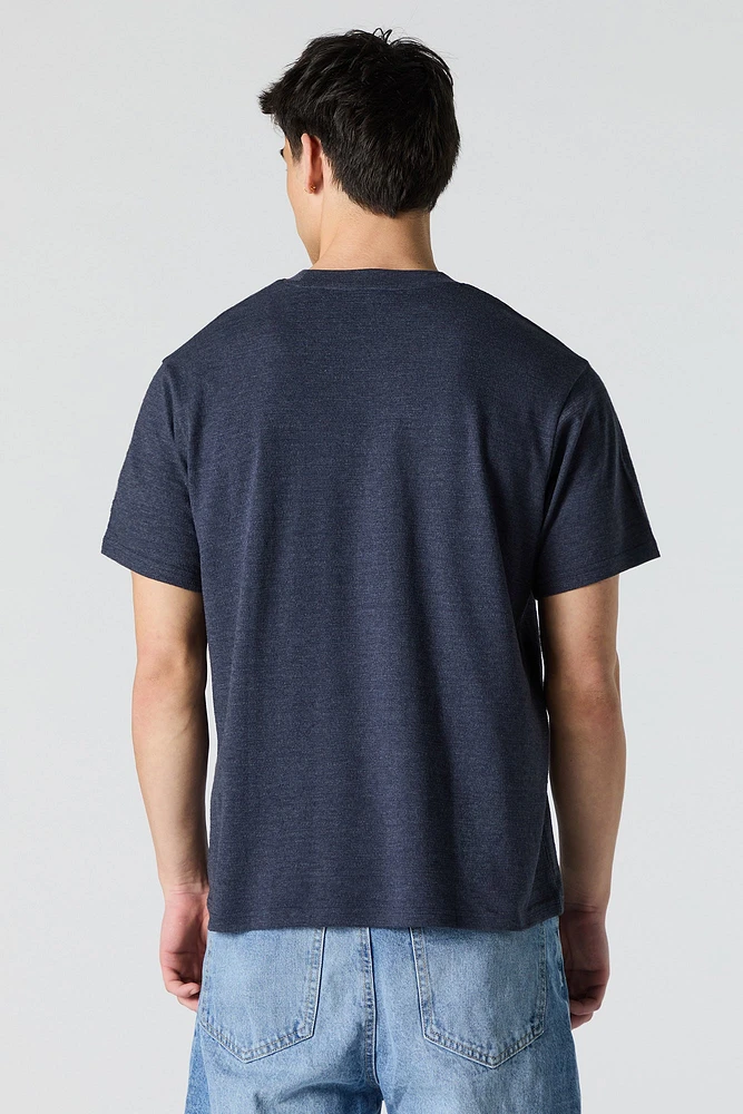 T-shirt texturé ras du cou
