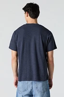 T-shirt texturé ras du cou