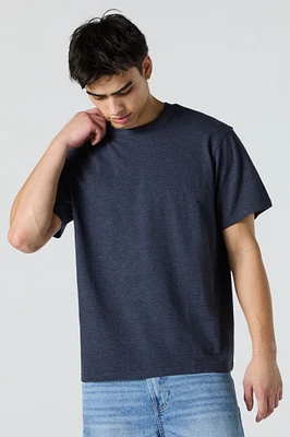 T-shirt texturé ras du cou