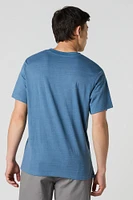 T-shirt texturé rayé