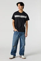 Embroidered Colourblock T-Shirt