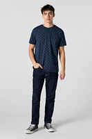 T-shirt Henley avec micromotif