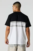 Striped Colourblock T-Shirt