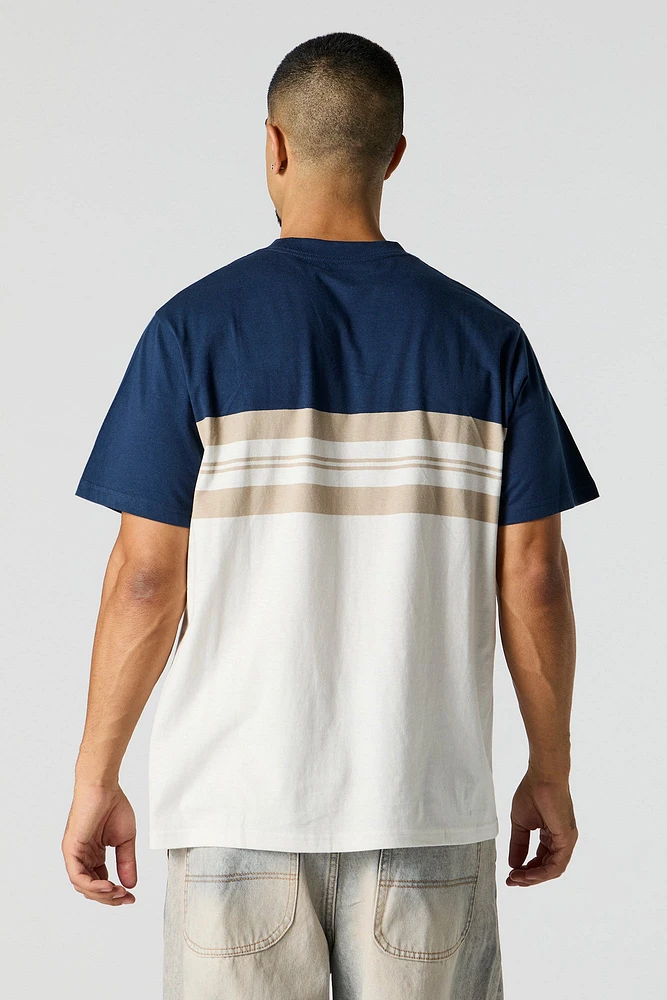 Striped Colourblock T-Shirt