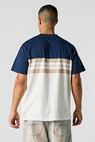 Striped Colourblock T-Shirt