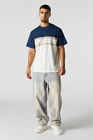 Striped Colourblock T-Shirt